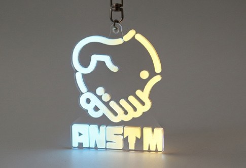 Illuminated promotional ANSTM logo item from the company profile